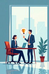 Recruitment Agency Workplace Searching for Top Candidate from Applicant Pool