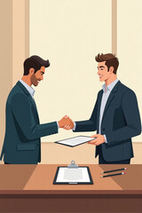 Startup Founders Signing a Formal Contract to Establish Their New Business Venture