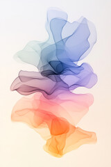 A minimalist art piece depicting an adaptive spectral haze, where gentle washes of shifting hues