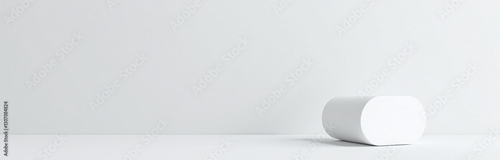 Poster a minimalist 3d rendered image of a product on a simple white or black background with some subtle t
