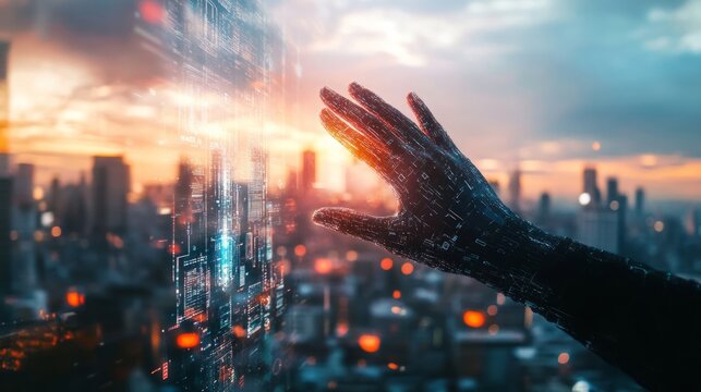 Digital transformation conceptual for next generation technology.