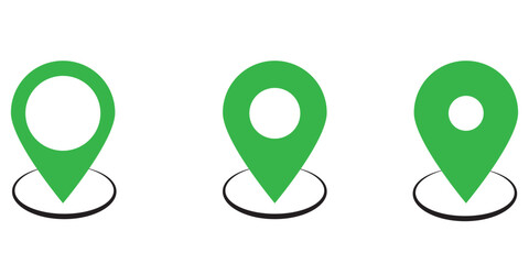 red pin point. map address location pointer symbol