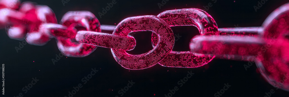 Poster an immersive digital tableau depicting blockchain integration, with glowing ledger entries and