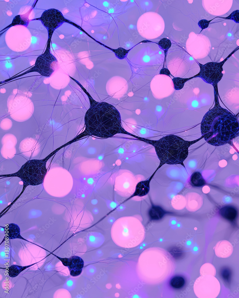 Poster an ethereal digital painting of machine learning algorithms, with pulsating data nodes and