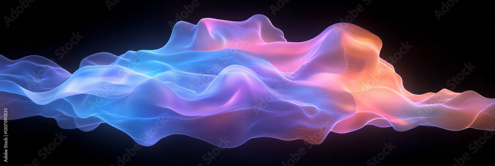 Aufkleber a high-definition conceptual artwork with fluid digital motifs and luminous circuit patterns,