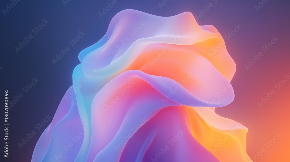 Aufkleber bold editorial image featuring abstract, sculptural elements rising from a dark backdrop with