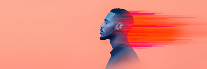 A surreal digital montage that celebrates empowering visionary minds, with ethereal portraits,