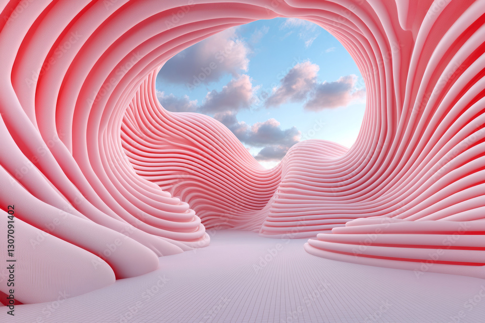 Fototapete An immersive digital tableau where innovative patterns and abstract visual metaphors unite to