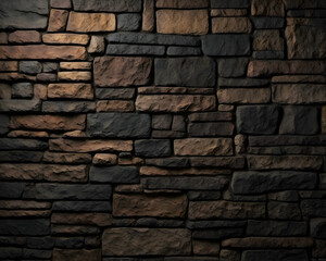 Fototapeta premium Dark brown stone testured wallpaper background