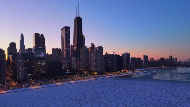 Chicago Lake Shore Drive during Winter