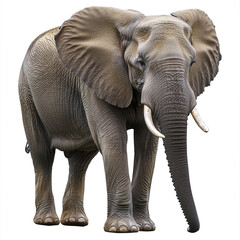 Obraz premium African elephant isolated on white background