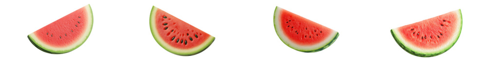 Obraz premium Mouthwatering watermelon slices with a crisp juicy texture and vibrant summer colors creating a refreshing and healthy snack or party treat