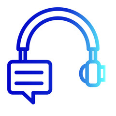 Operating icon line gradient style for download (Help and Support Pack)	