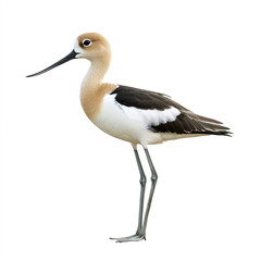 Obraz premium American Avocet standing on white background