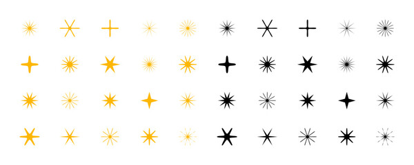 Stars. Star Vector Icon. Gold Stars. Black Stars. Star Shapes