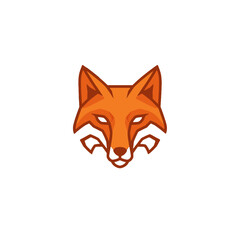 Obraz premium Minimalist Fox Head Logo