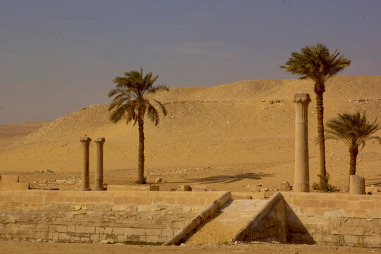 beautiful secene of sakkara in cairo, egypt,
