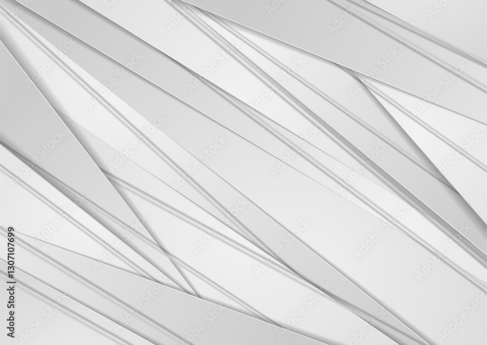 Aufkleber grey white stripes and lines corporate geometric abstract background. vector graphic design