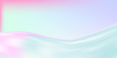 Abstract  holographic wave.Flow iridescent fluid.Dynamic spectrum ribbon.
