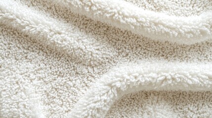 Soft, plush, cream-colored fleece fabric texture.