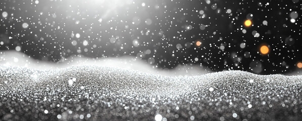 Minimalist white snowflakes falling on transparent vector art with grey abstract shapes, corporate winter branding material for stationery, invitations, or digital presentations. Professional and mode