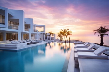 Fototapeta premium Hotel resort architecture outdoors building.