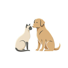 Gentle Dog and Cat Bond