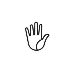 Obraz premium Outlined Palm Icon