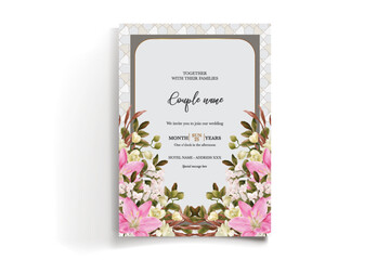 BRIDAL SHOWER FLORAL INVITATION TEMPLATE