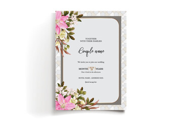 BRIDAL SHOWER FLORAL INVITATION TEMPLATE