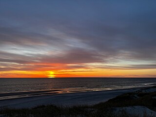 Fototapeta premium Sonnenuntergang an der Nordsee