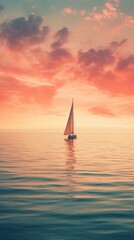 Fototapeta premium Sea watercraft sailboat outdoors.