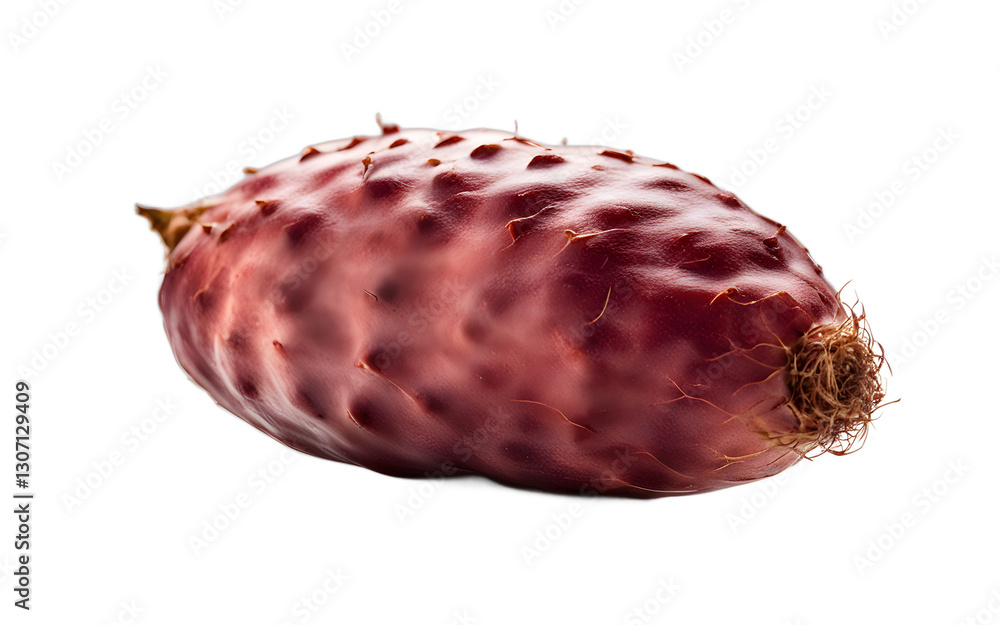 Aufkleber a single tuber of oca with a reddish skin, isolated on a empty plain background