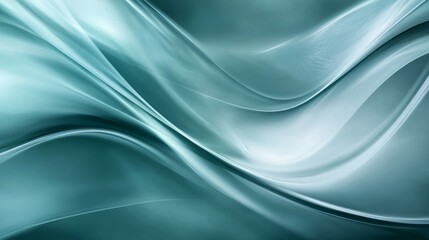 Obraz premium Cool teal and icy silver clouds, sleek and minimalistic with smooth flowing patterns