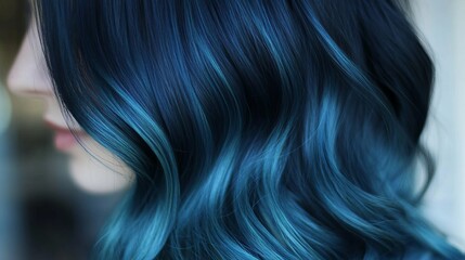 Naklejka premium Cool teal and navy gradient, minimalistic and sleek with soft glossy highlights