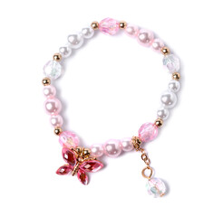 Cute bracelet isolated on white, top view. Child's accessory