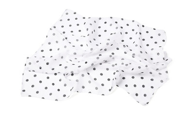 One handkerchief isolated on white. Stylish accessory