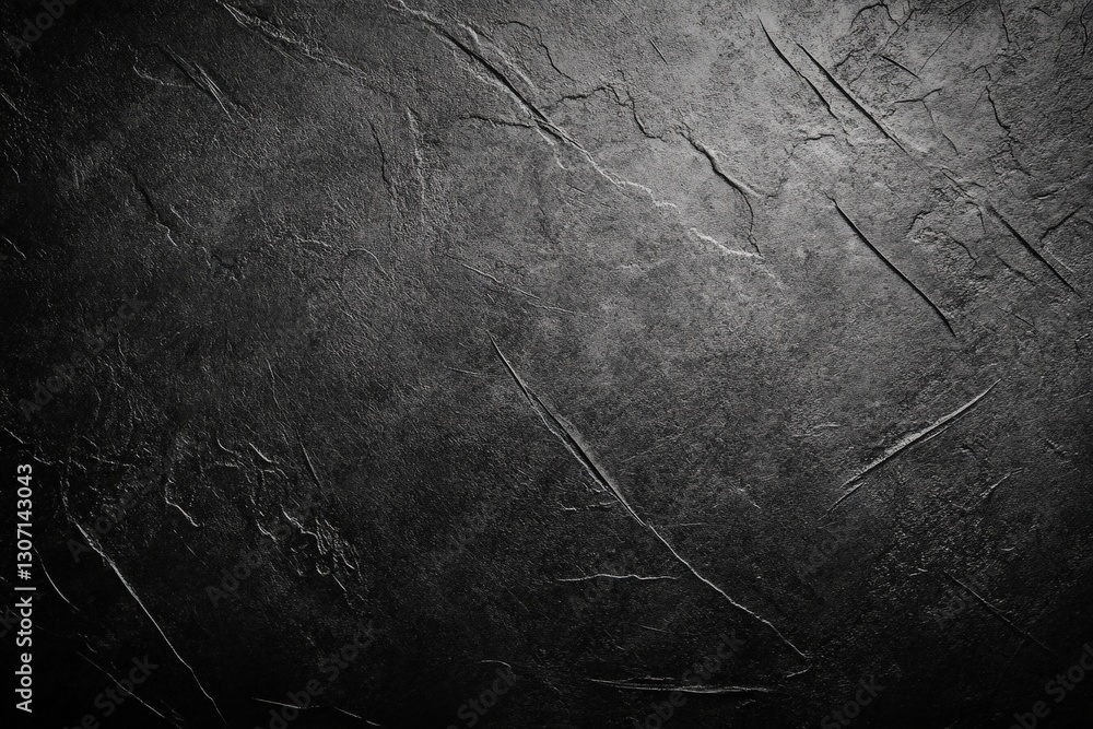 Poster a textured dark surface with subtle scratches and lines, creating a dramatic and moody backdrop.
