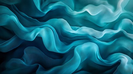 Fototapeta premium Cool teal and sky blue gradient, sleek and minimalistic with subtle flowing patterns