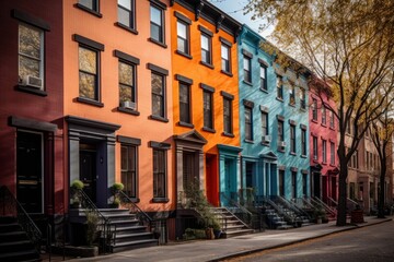 Naklejka premium New York house city architecture.