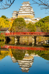 Obraz premium Himeji (White Heron) Castle built in 14th century, Japan