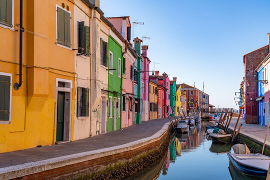 walking around the coloruful village of Burano Italy