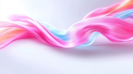 Abstract colorful flowing fabric wave.