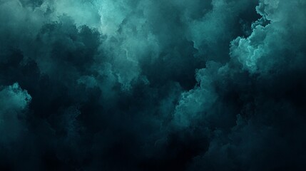 Dark charcoal and deep teal clouds, moody and atmospheric with glossy highlights