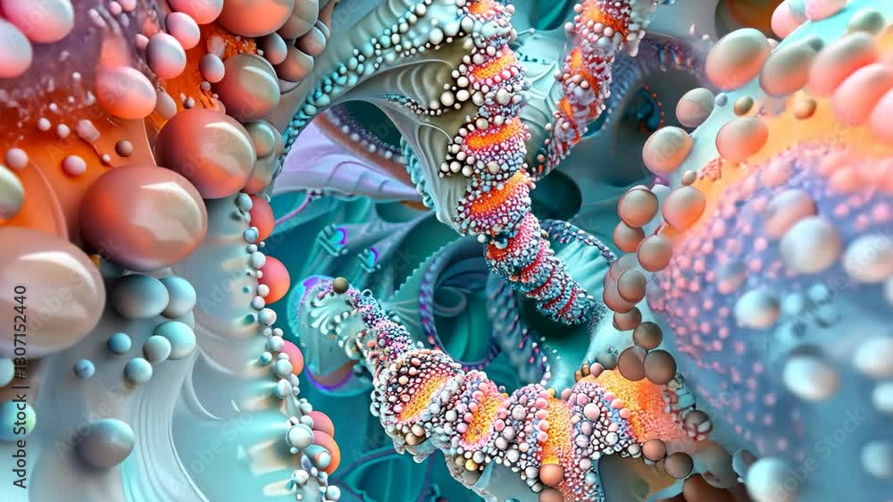 Poster dive into a mesmerizing world filled with flowing patterns and colorful bubbles in a stunning abstra