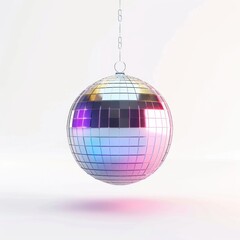 Fototapeta premium Reflective disco ball hanging decor