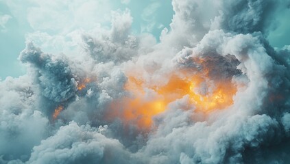 Abstract cloud, fire, and smoke; smoke effect; cloud vortex; epic
