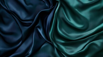 Fototapeta premium Dark forest green and deep indigo gradient, moody and mysterious with glossy highlights