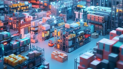 Ecommerce growth in logistics warehouse