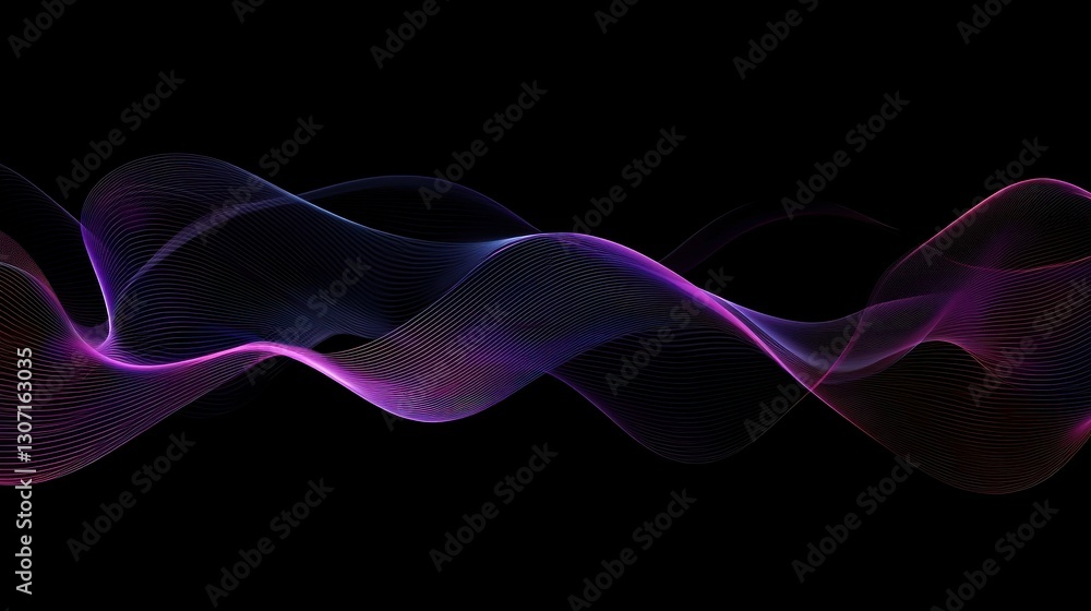 Poster abstract flowing lines creating a design with various shades of color